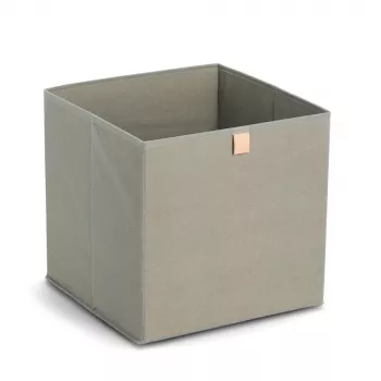 Zeller Khaki auduma uzglabāšanas kaste 32x32x32 cm salokāms kubu organizators 14540