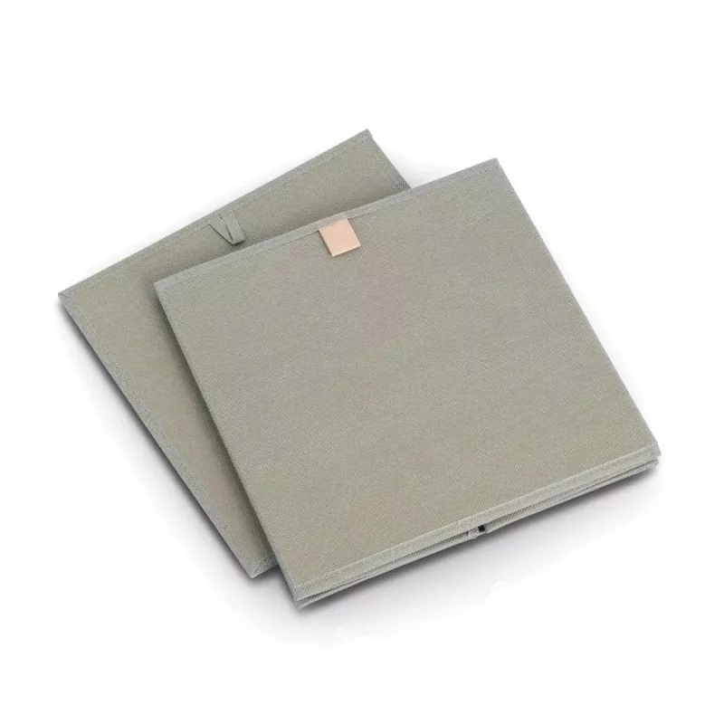 Zeller Khaki auduma uzglabāšanas kaste 32x32x32 cm salokāms kubu organizators 14540