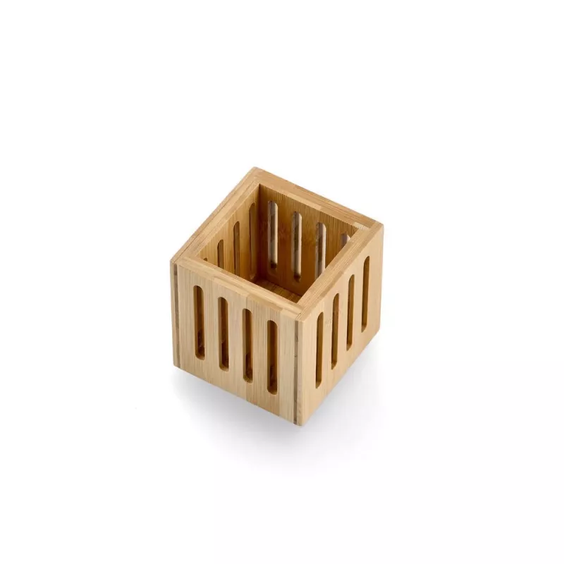 Zeller bambusa pildspalvu turētājs, brūns, 8x8x8 cm, 15201