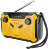 Schwaiger āra radio FM/AM ar rokas ģeneratoru un saules paneli, ūdensizturīgs, triecienizturīgs, ar lukturīti, dzelteni/melns (RADK0001)