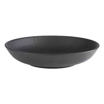 APS dziļais šķīvis 225 mm melns melamīna, krāvojams, trauku mazgājamā mašīnā mazgājams, karstumizturīgs 85060