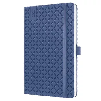 SIGEL Jolie 2027 grāmatu kalendārs A5 Indigo Blue, nedēļas skats, diegots, Soft Touch vāks 7J101