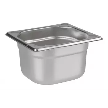 APS GN 1/6 konteiners 176 x 162 x 100 mm, hroma-niķeļa nerūsējošais tērauds, elektrolītiski pulēts, 2,1 L 81604