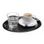 APS KAFFEEHAUS ovāls melamīna pasniegšanas paplāts, melns, ar rullētu malu, 260 x 200 x 15 mm 84251