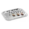 APS Partyplatte, taisnstūra (B)410 x (D)310 mm, sudraba metāla, niķelēta un spīdīgi hromēta, iekšējās virsmas - 1 gab. (392)