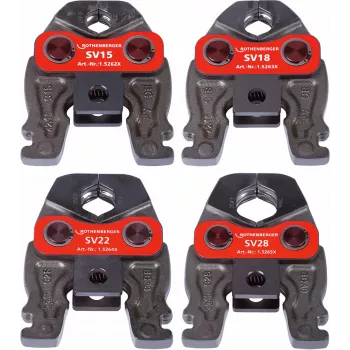 Rothenberger Compact presēšanas spīļu komplekts SV 15-18-22-28 mm, 4 daļas 1000002800
