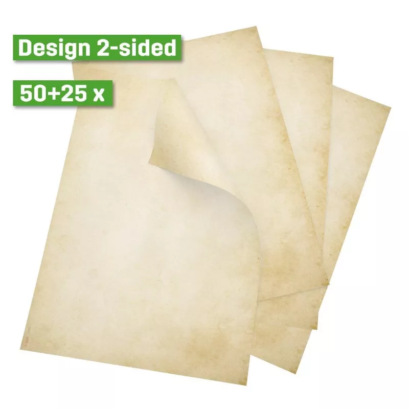 SIGEL DP983 Vintage dizaina papīra komplekts DIN A4 90 g/m² bēšs 75 loksnes