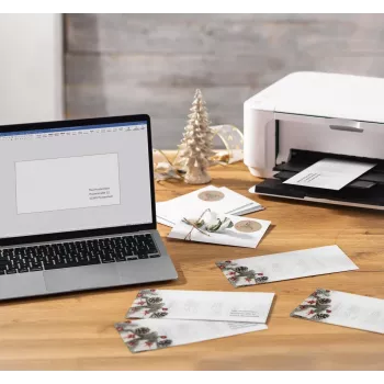 Sigel DU416 50 Ziemassvētku aploksnes Scandinavian Christmas DIN long bez lodziņa