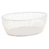 APS SVART ovāla maizes un augļu bļoda, balta, 240 x 190 x 80 mm, metāls, nav piemērota trauku mazgājamajai mašīnai 30428