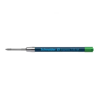 Schneider Express 735 lodīšu pildspalva - zaļš tinti, nerūsējošais tērauds, vidējs (G2) 50-7364