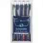 Schneider Edding One Business Stick lodīšu pildspalva, melna/zila/zaļa/sarkana, 4 gab.