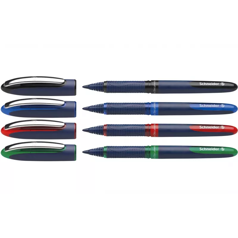 Schneider Edding One Business Stick lodīšu pildspalva, melna/zila/zaļa/sarkana, 4 gab.