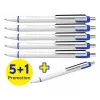 Schneider Slider Xite lodīšu pildspalva 5+1 iepakojums, zils tinti, balts korpuss 133286