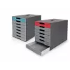 DURABLE IDEALBOX PLUS atvilktņu bloks DIN A4 ar 7 atvilktnēm, pelēks/sarkans 776303