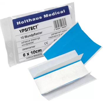 Holthaus Medical YPSITECT zilais elastīgais plāksteris 6 x 10 cm, 10 gabali 40628