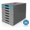 DURABLE IDEALBOX PLUS atvilktņu kaste, 7 atvilktnes, DIN A4, pelēka/zila, polistirols 776306