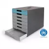 DURABLE IDEALBOX PLUS atvilktņu kaste, 7 atvilktnes, DIN A4, pelēka/zila, polistirols 776306