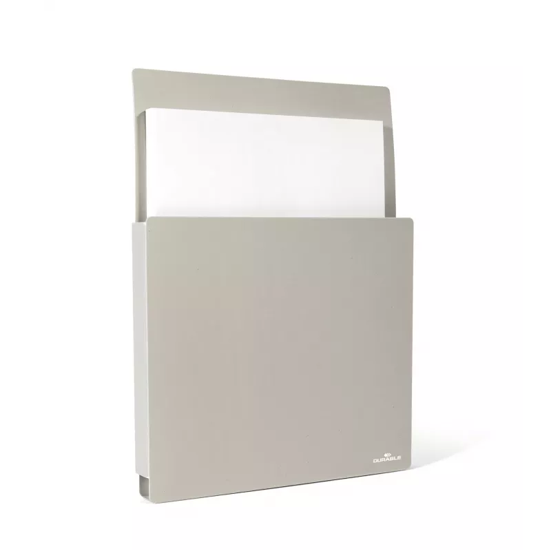 DURABLE pašlīmējošs brošūru turētājs pelēks DIN A4 245 x 27 x 330 mm 507210