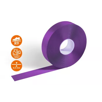 DURABLE DURALINE 50/05 pašlīmējošā grīdas marķēšanas lente, PVC, purpura, 50 mm x 5 m 102112