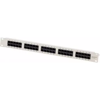 BULLITT CAT 3 ISDN komutācijas panelis, 50 portu RJ45 ligzdas 8P4C neekranēts, 19 inch 2U montāža plauktā, melns