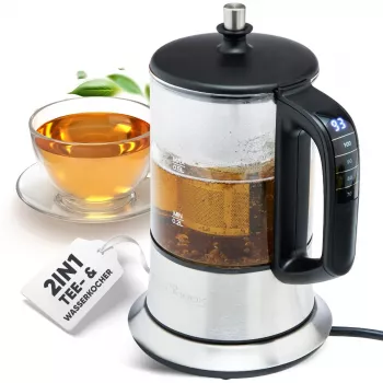 ProfiCook 501165 tējkanna 0,5 L 1100 W melna - nerūsējošais tērauds