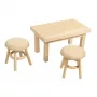 Rayher Mini rūķu galds ar 2 ķeblīšiem, dabīgais koks, 3 daļu komplekts 46819505