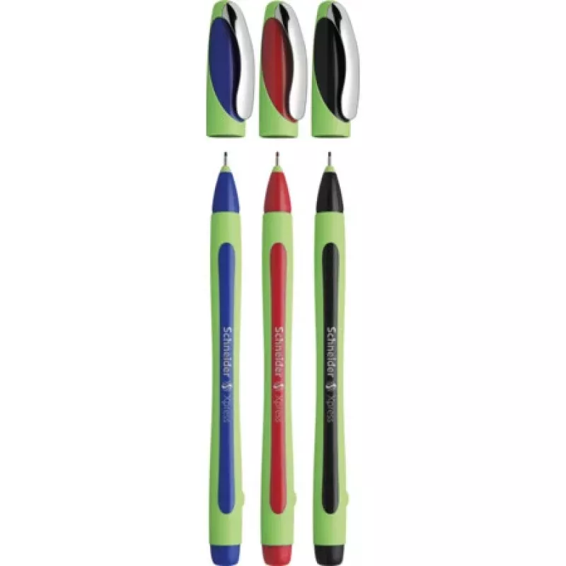 Schneider Fineliner XPRESS 3 gabalu komplekts (melns, zils, sarkans) 190093