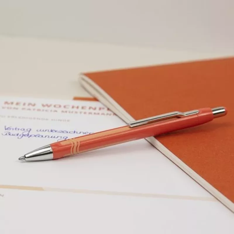 Schneider Epsilon lodīšu pildspalva oranža ar zilu tinti 138606