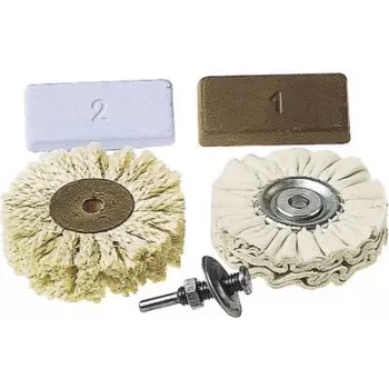 Wolfcraft 2179000 profesionālais pulēšanas komplekts, 4 daļas, urbjam, 4000 apgr./min, 6 mm kāts, 75 mm diski