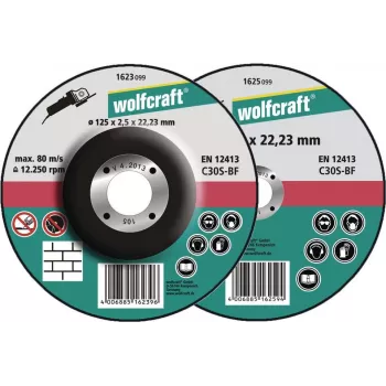 Wolfcraft 1623300 iegremdētā centra griešanas disks 125 mm x 22,23 mm x 1,2 mm, 5 gab.