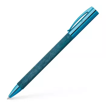 Faber-Castell Ambition lodīšu pildspalva - zilas koksnes korpuss, melns tinti, hromēti rotājumi 148035