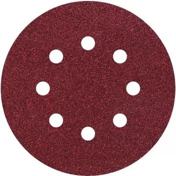 Wolfcraft 2259100 orbitālās slīpēšanas disku komplekts ar āķa-cilpas stiprinājumu, 125 mm, graudainība P80/P120/P240, 25 gab., perforēti