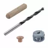 Wolfcraft 2916000 Dižskābarža koka dībeļu komplekts 6 mm, 50 rievoti dībeļi + 4 tērauda dībeļu marķieri