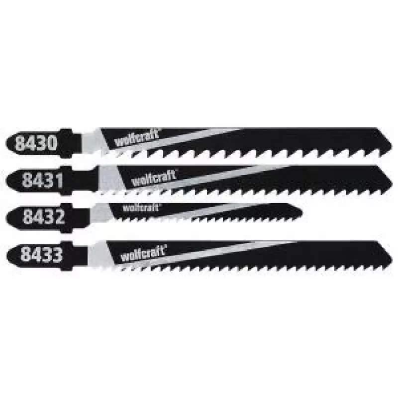 Wolfcraft 8430000 10 gabalu finierzāģa asmeņu komplekts kokam, T-veida kāts