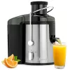 Clatronic AE 3666 centrbēdzes sulu spiede - melna/nerūsējošais tērauds, 400 W, 1,5 L mīkstuma tvertne, 2 ātrumi 263804
