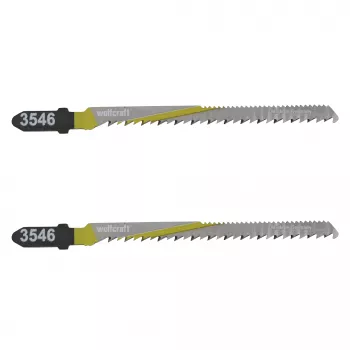 Wolfcraft 3546000 T 101 B finierzāģa asmeņi, T-kāta, HCS, 100 mm, 2 gab.