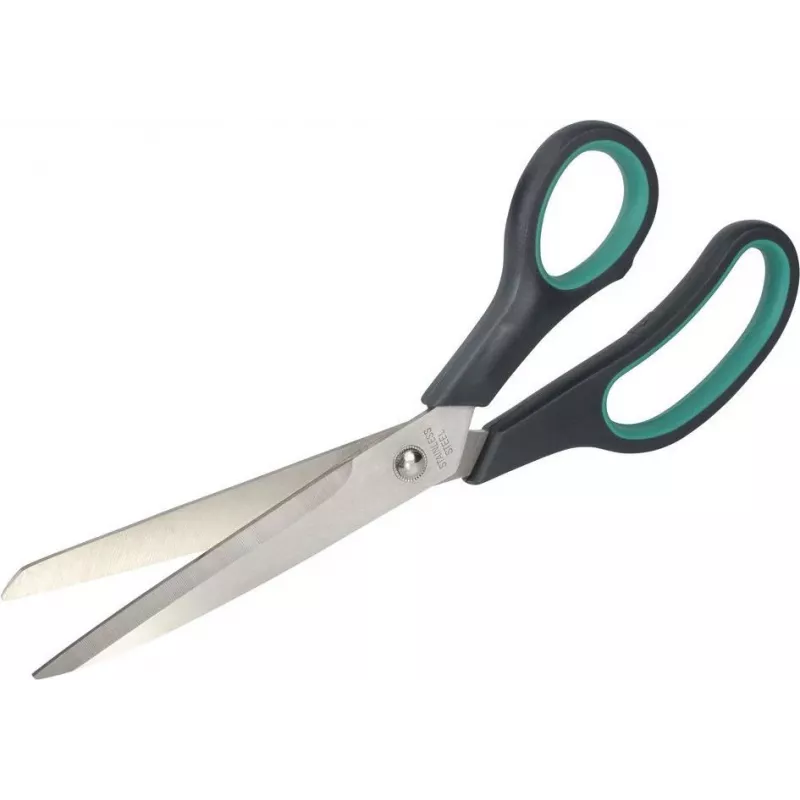 Wolfcraft 4117000 mājsaimniecības šķēres 250 mm, melni zaļas