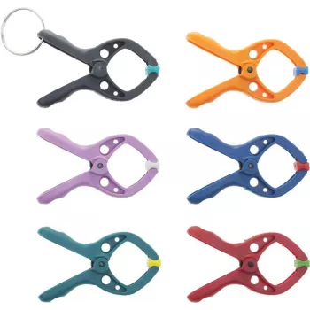 Wolfcraft 3420000 Microfix mini atsperes skavas, 6 gab., 20 mm iespīlēšanas platums, melnas/oranžas