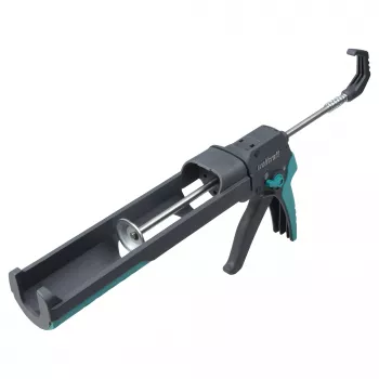 Wolfcraft 4354000 manuālā kartušu pistole 310 ml kartušām, 200 kg spiediens, drip-stop, ergonomisks Soft-Grip rokturis, zaļa/melna