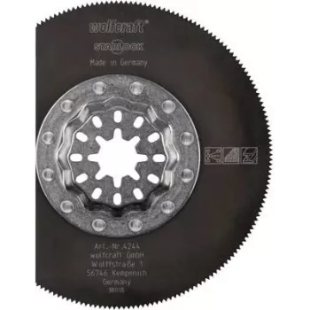 Wolfcraft 4244000 segmenta zāģa asmens 85 mm HSS oscilējošiem daudzfunkciju instrumentiem, 1 gabals