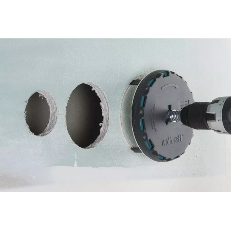wolfcraft regulējams caurumu zāģis 45-130 mm ar HSS asmeņiem un centrējošo urbi 5978000