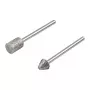 Wolfcraft 5989000 dimanta slīpēšanas uzgaļu komplekts, cilindrisks un smails konisks, 2 daļas