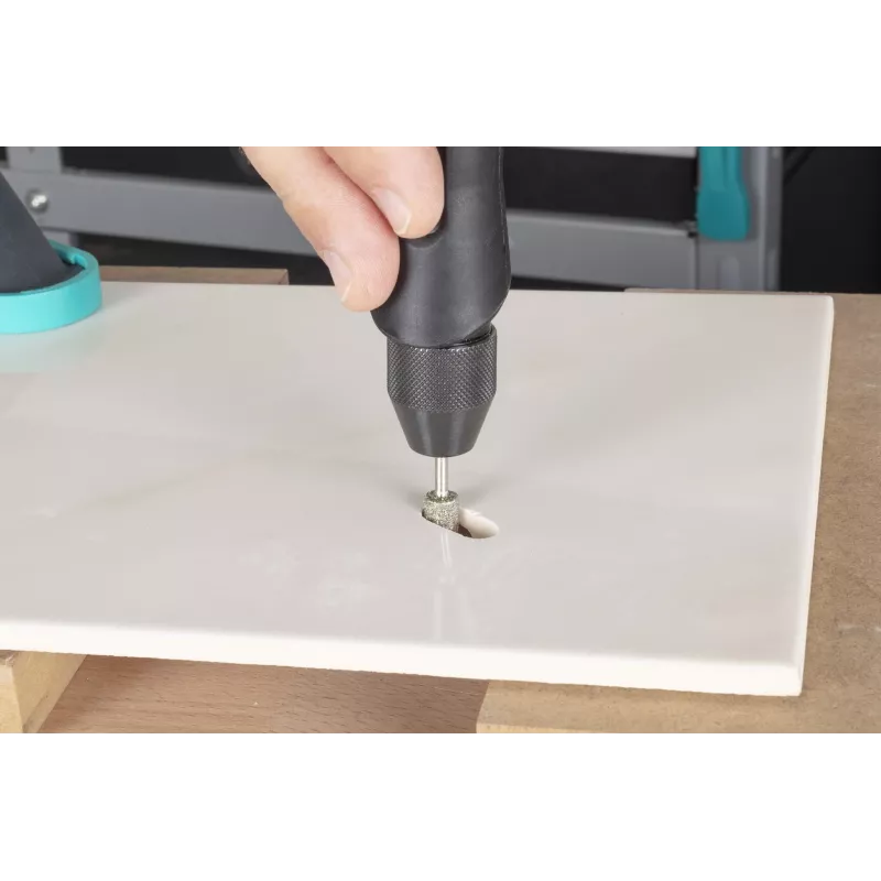 Wolfcraft 5989000 dimanta slīpēšanas uzgaļu komplekts, cilindrisks un smails konisks, 2 daļas