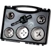 Wolfcraft 5423000 8 gabalu urbju komplekts, 25-68 mm, oglekļa tērauds, ar sešstūra adapteri un centrējošo urbi, koferī