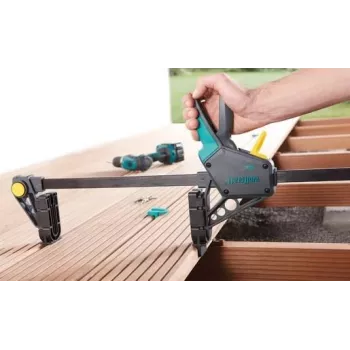 Wolfcraft 6985000 skrūvspīles ar 450 mm iespīlēšanas platumu un 120 kg iespīlēšanas spēku
