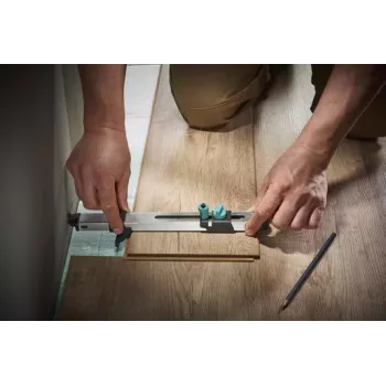 wolfcraft 6952000 nerūsējošā tērauda lineāls 320 mm ar gravētu metrisko skalu