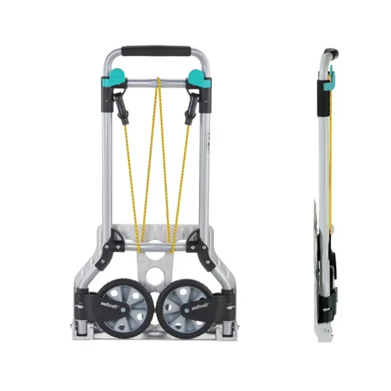 wolfcraft TS 600 alumīnija rokas ratiņi, 70 kg, melni 5505000