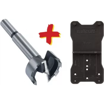 Wolfcraft 8728000 Forstner urbis 35 mm diametrs, 90 mm garums, cilindrisks kāts, 1 gabals