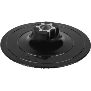 wolfcraft 125 mm slīpēšanas pamatne ar āķa-cilpu stiprinājumu, urbjmašīnas adapteri un K80 loksni (2285000)