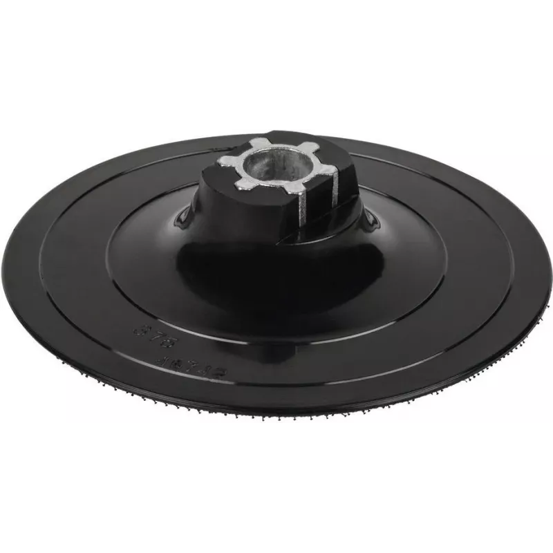 wolfcraft 125 mm slīpēšanas pamatne ar āķa-cilpu stiprinājumu, urbjmašīnas adapteri un K80 loksni (2285000)